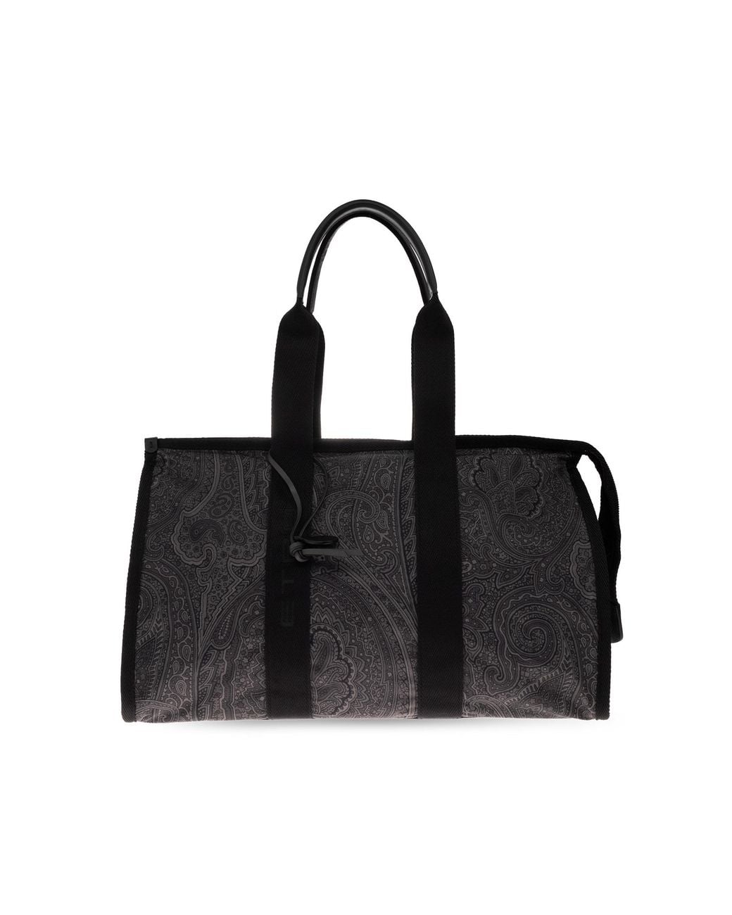 Etro Black Printed Holdall Bag for men