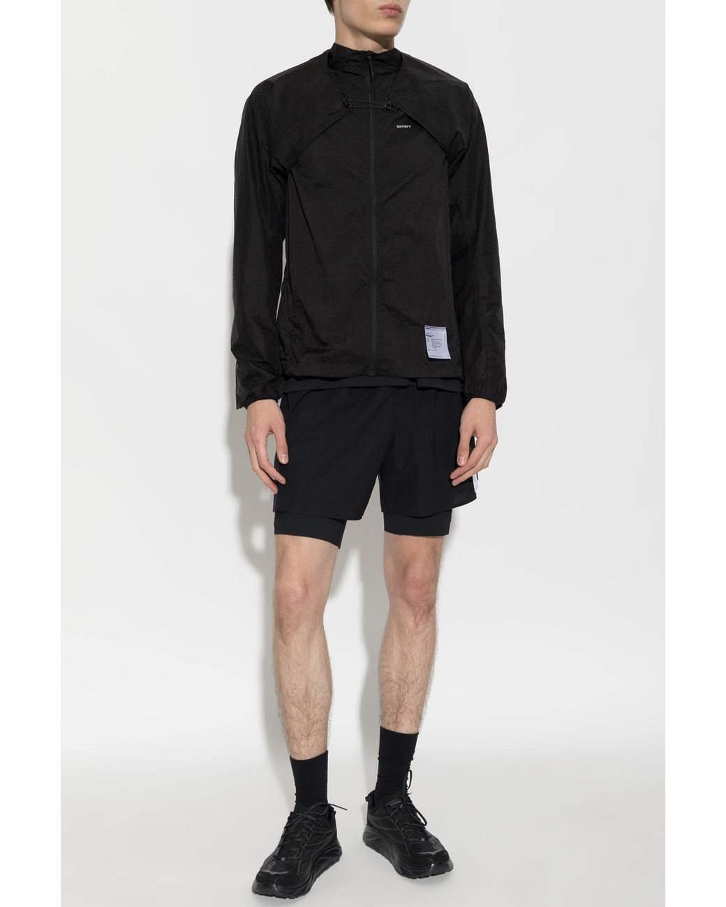Satisfy Black Two-Piece Training Jacket 'Rippy' for men