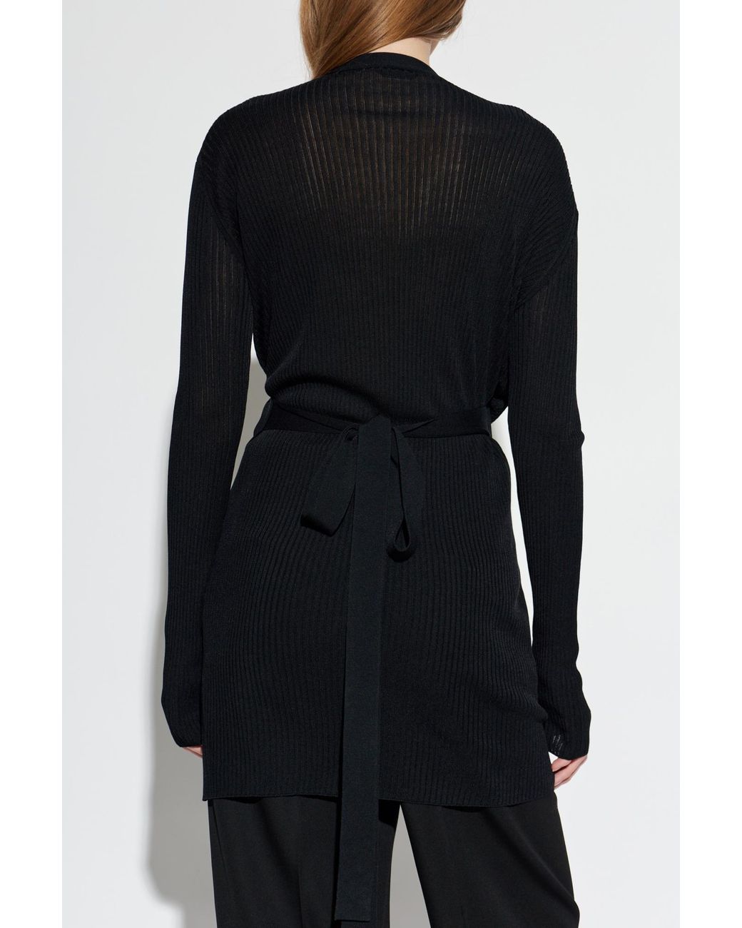 Balenciaga Black Wrap-Tie Cardigan