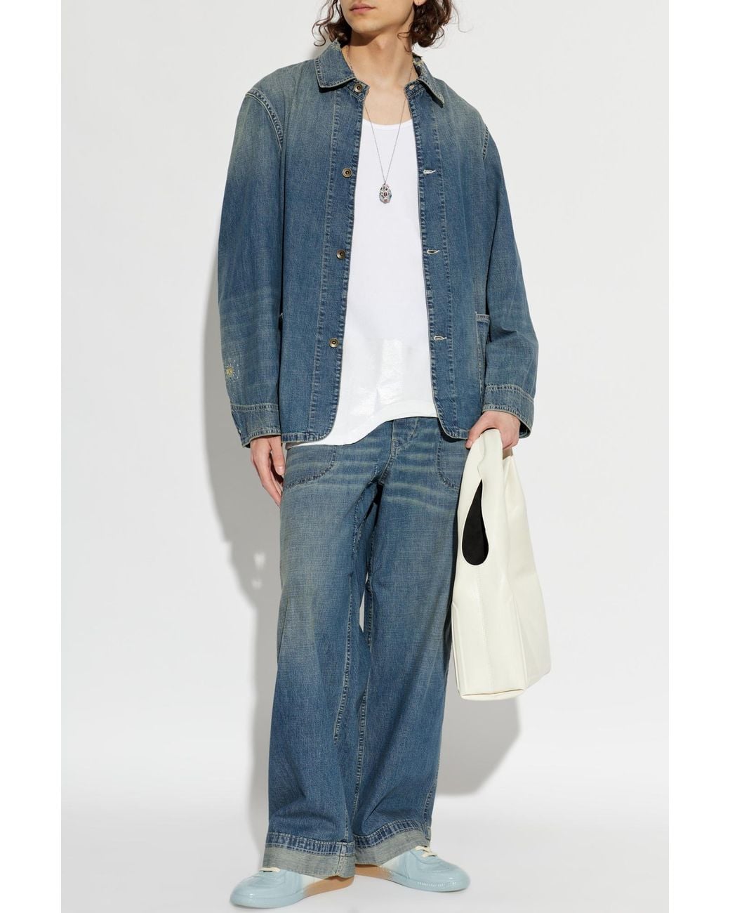 Maison Margiela Blue Denim Shirt With 'Vintage' Effect for men
