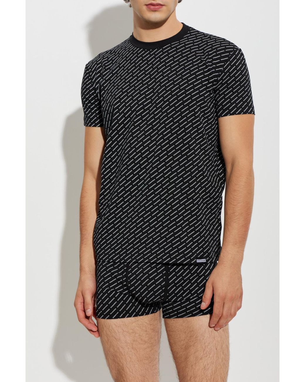 DSquared² Black T-Shirt From The "Underwear" Line for men