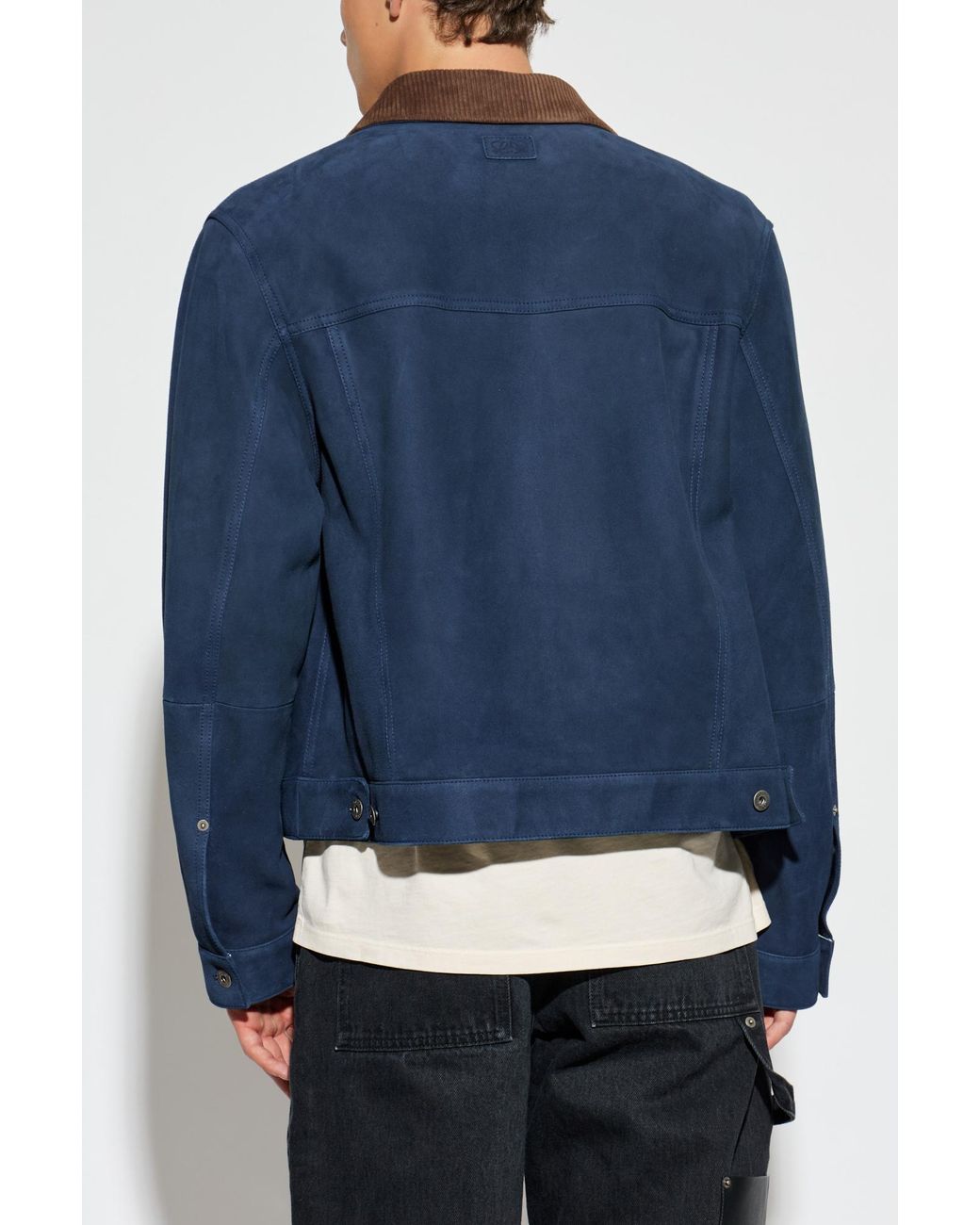 Loewe Blue Suede Jacket for men