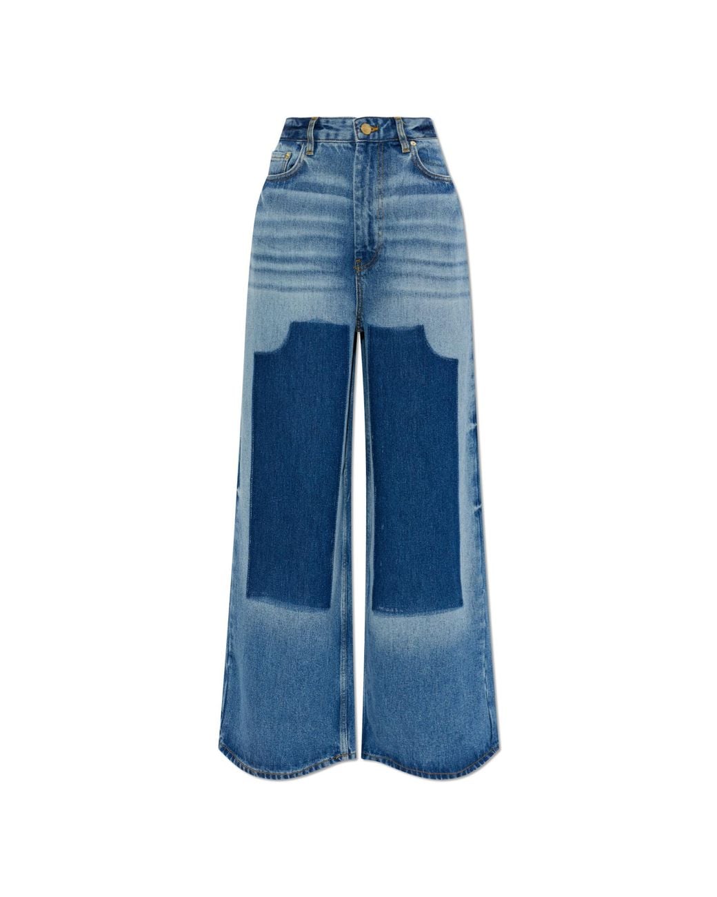 Ganni Blue Wide-Leg Jeans