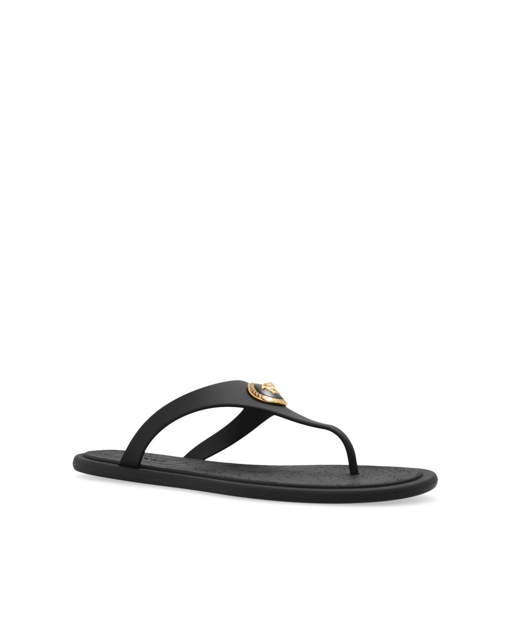 Versace White Rubber Slides