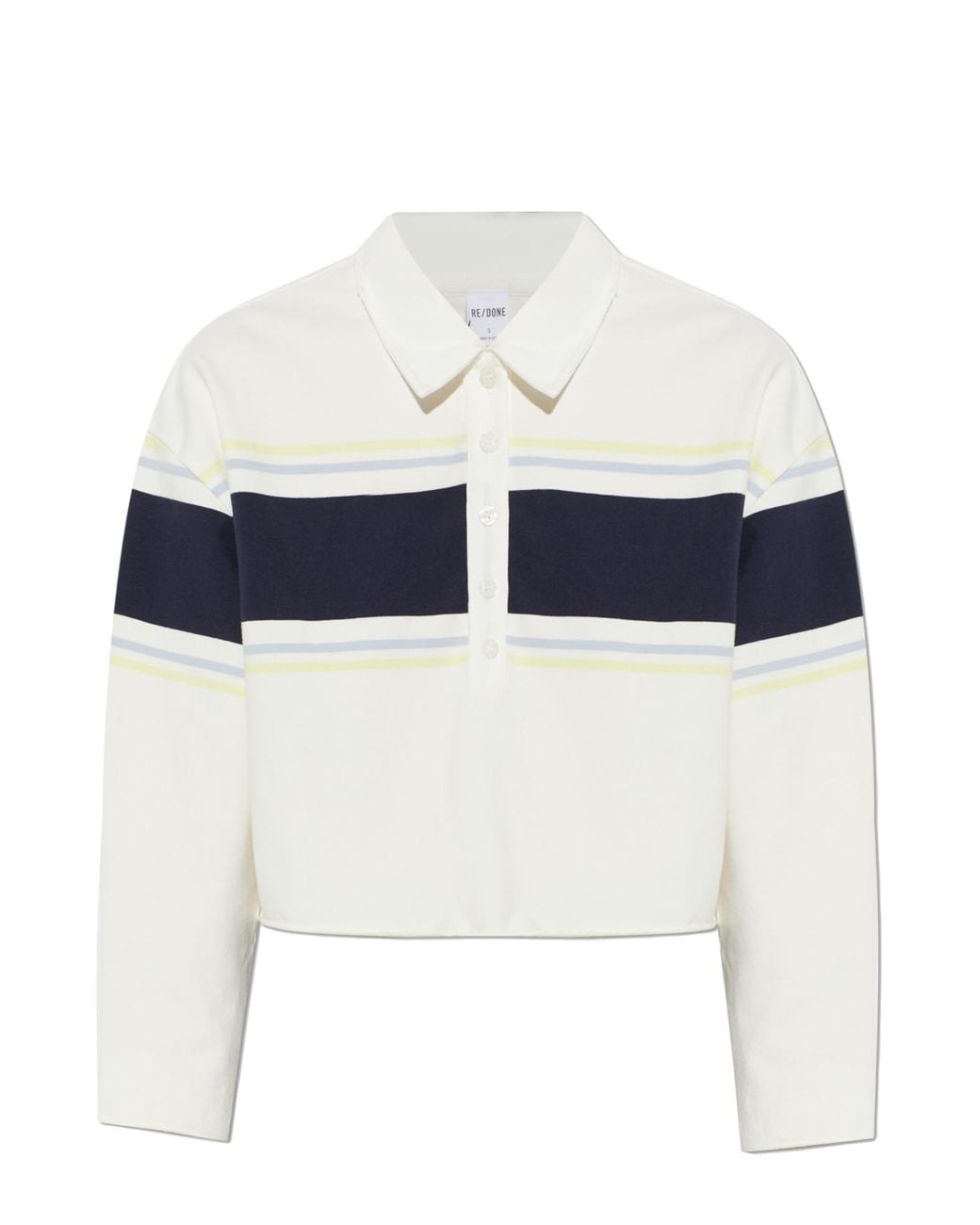 Re/done White Short Loose-Fit Polo
