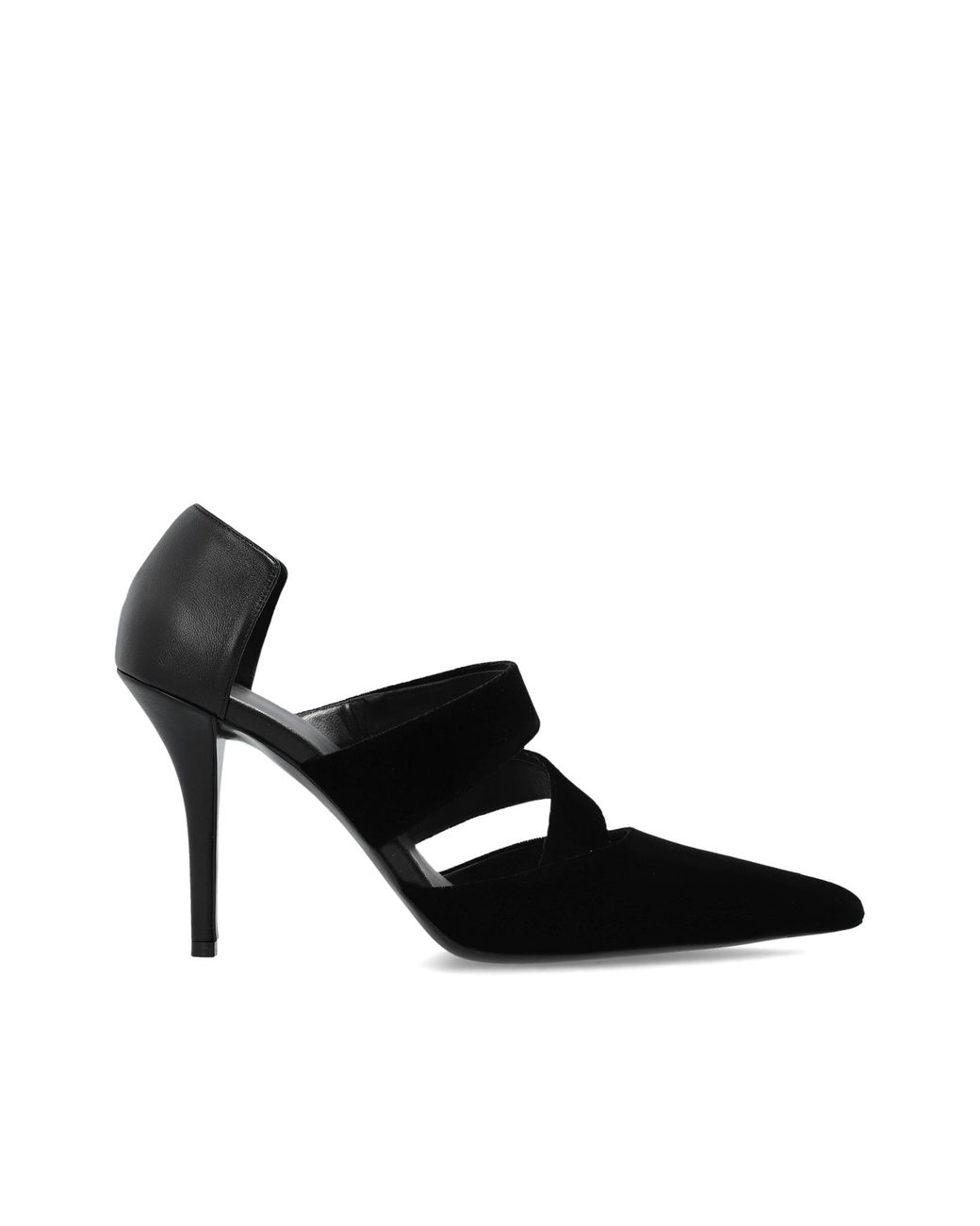 Balmain Black Leather Heeled Shoes