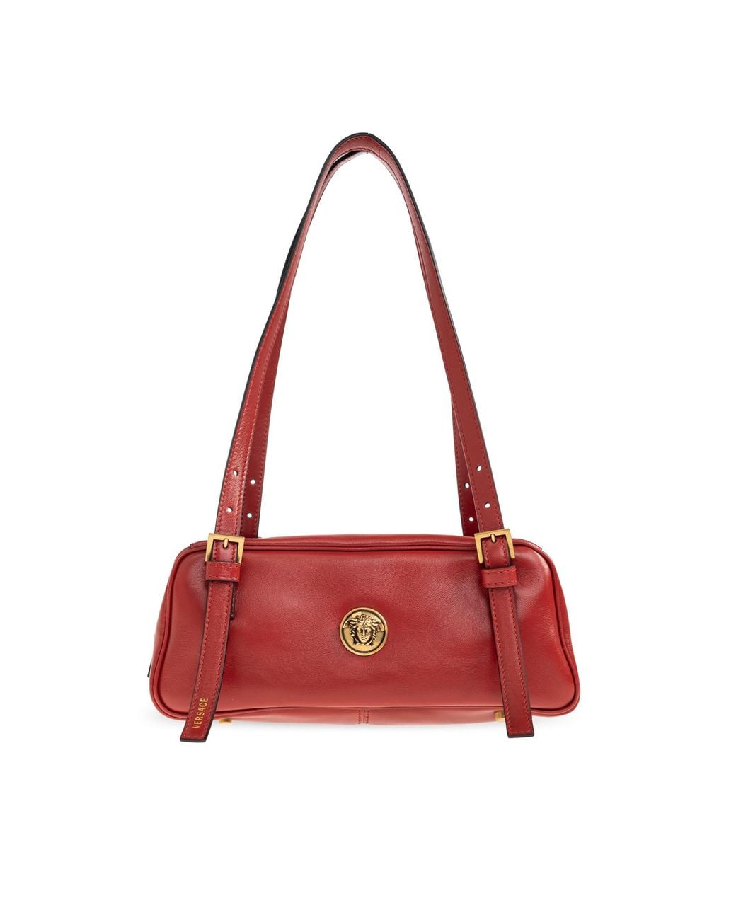 Versace Red 'Small' Shoulder Bag With Medusa Head