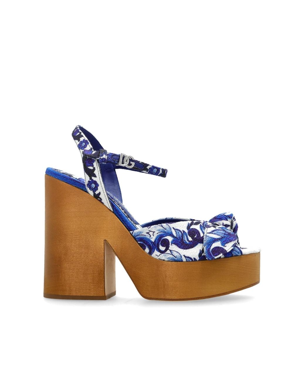 Dolce & Gabbana Blue Platform Sandals