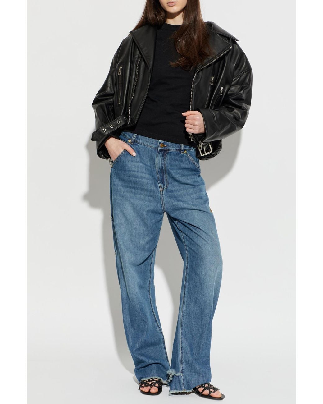 Loewe Black Leather Insulated Jacket