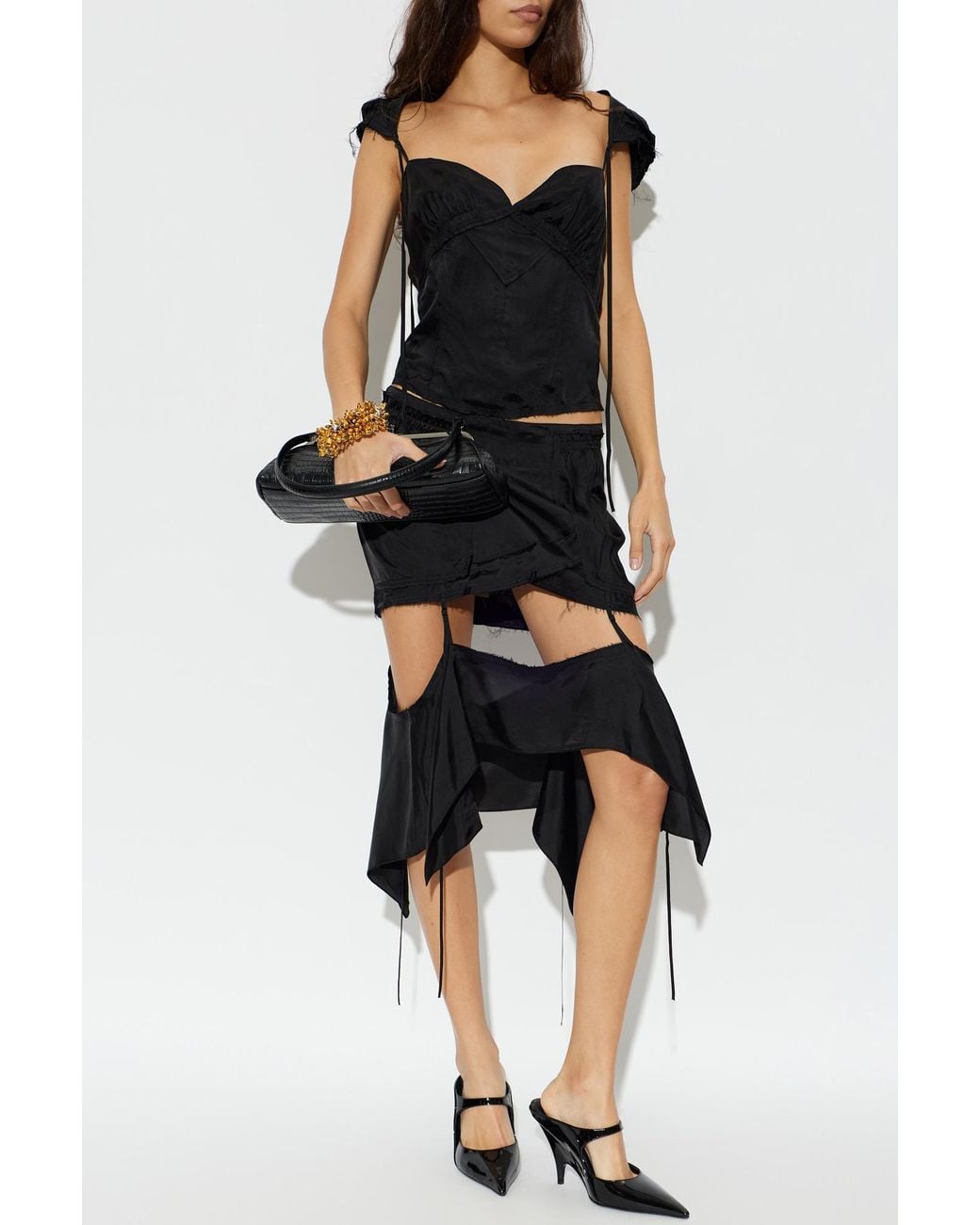 KNWLS Black 'Beth' Top