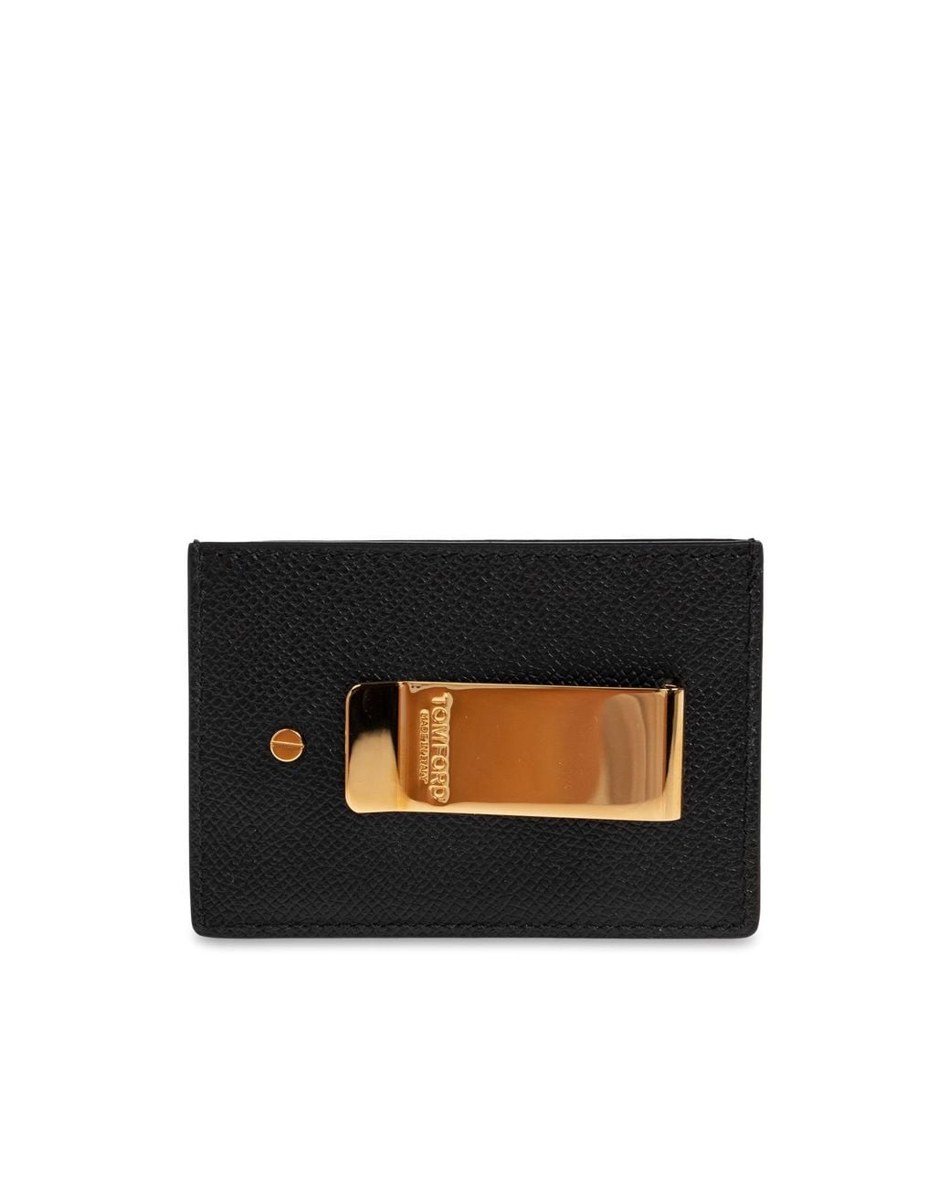 Tom Ford Black Card Case With A Money Clip for men