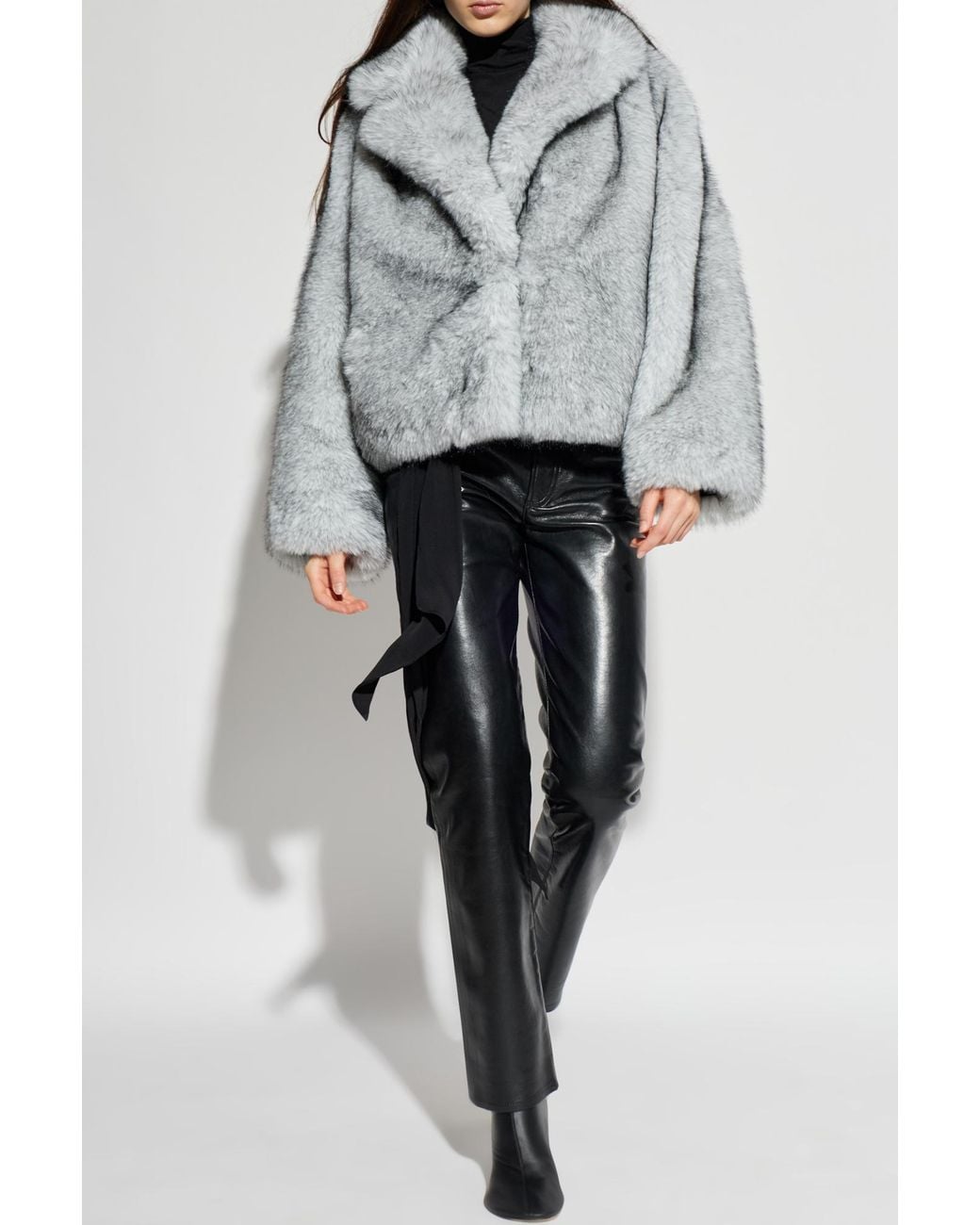 Stand Studio Gray Faux Fur "India"