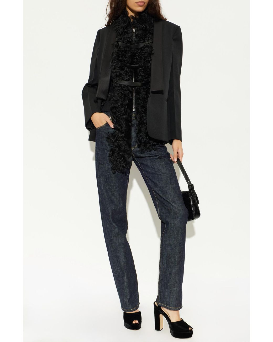 Fendi Black Wool Blazer With Pockets