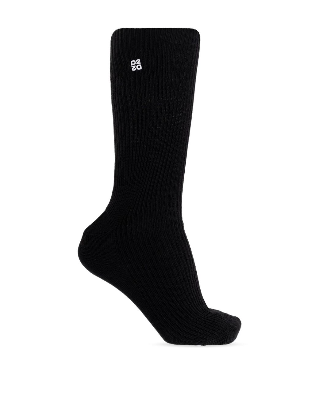 DSquared² Black Long Socks With Embroidered Logo for men