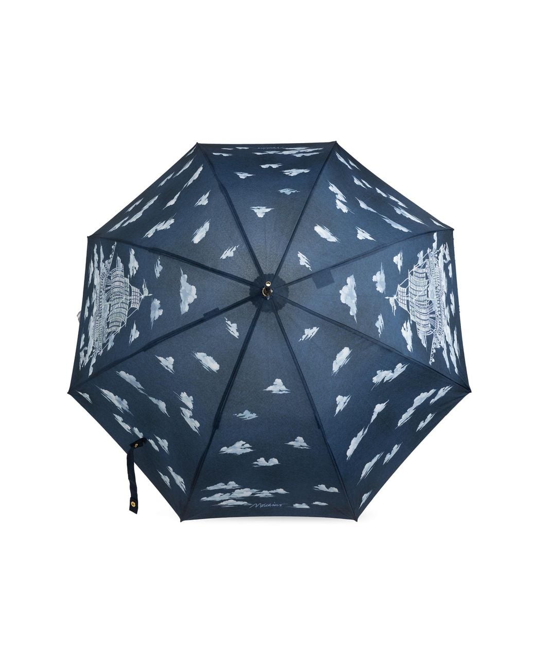 Moschino Blue Parasol With Print