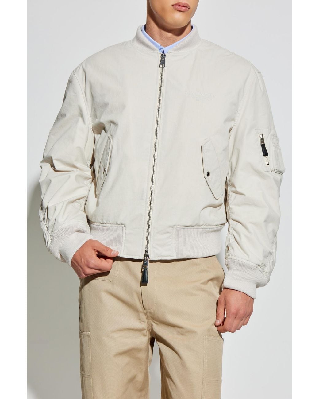 Givenchy White Bomber Jacket for men
