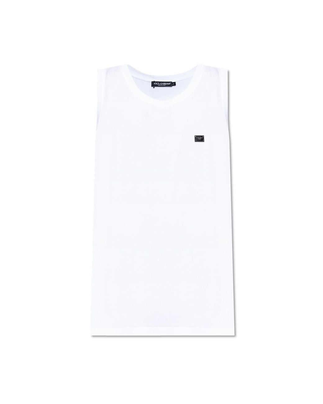 Dolce & Gabbana White Sleeveless T-Shirt for men