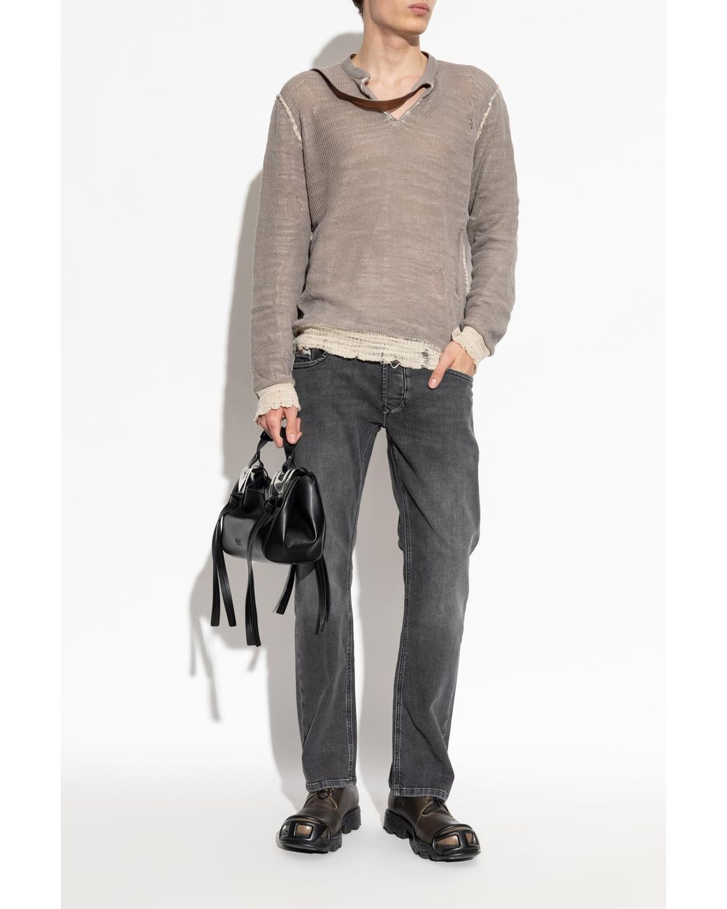 DIESEL Gray Jeans '1985 Larkee' for men