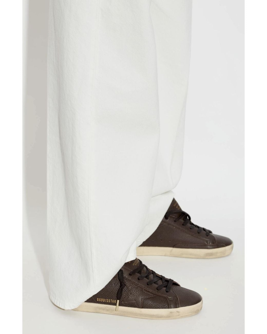 Golden Goose Deluxe Brand Brown 'Super-Star Classic With List' Sports Shoes