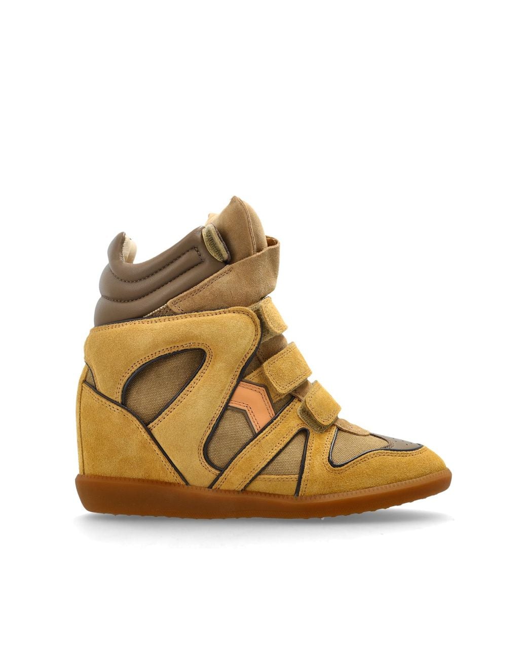 Isabel Marant Bekett Wedge Sneakers In Brown Lyst UK isabel-marant-bekett-wedge-sneakers-in-brown-lyst-uk