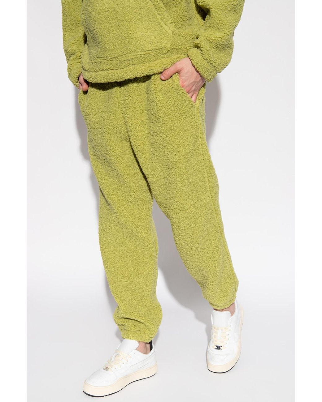 Shaggy Faux Fur Joggers Raver Neon Pants Fluffy Skiing Trousers Mountain  Fleece Overalls Festival Bottoms Burning Man Fuzzy Pants in Green 