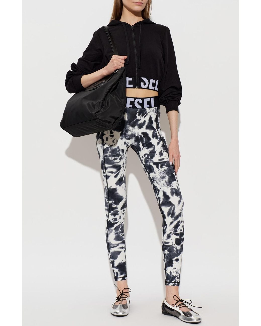 DIESEL Black Leggings "Adeline-D-Pop"