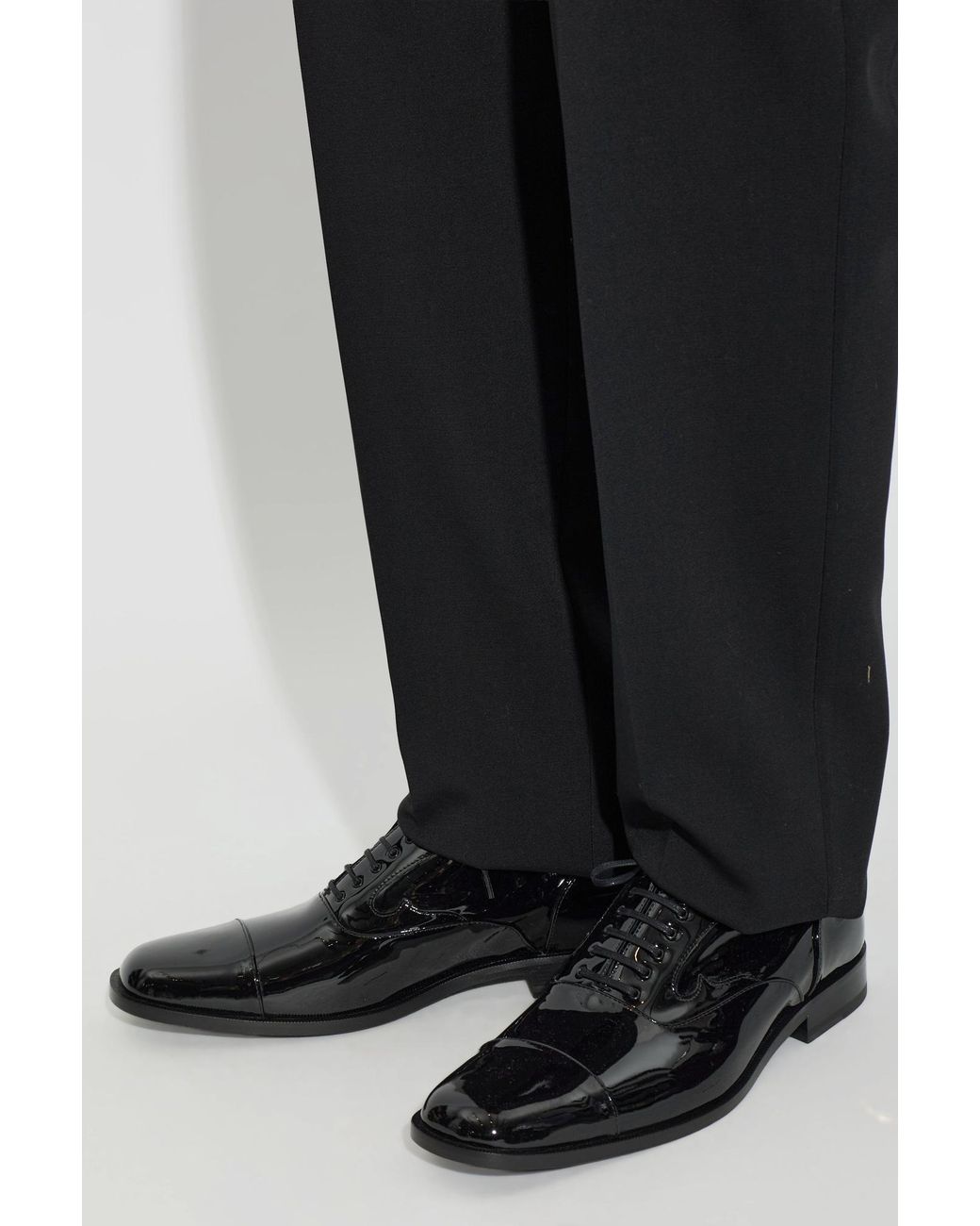 Versace Black Patent Leather Shoes for men
