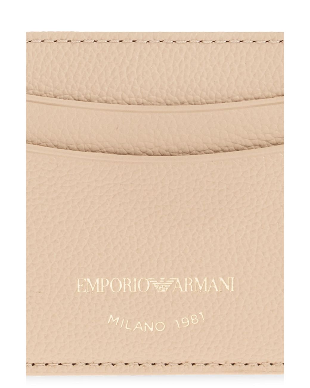 Emporio Armani Natural Leather Card Holder