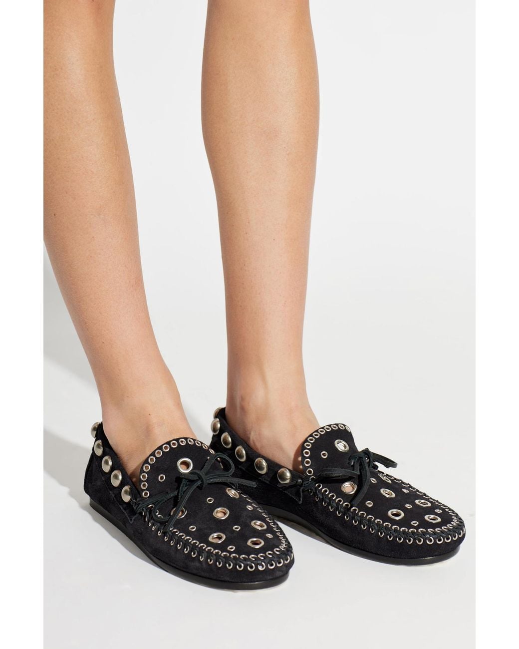 Isabel Marant Black Fitza Suede Loafers