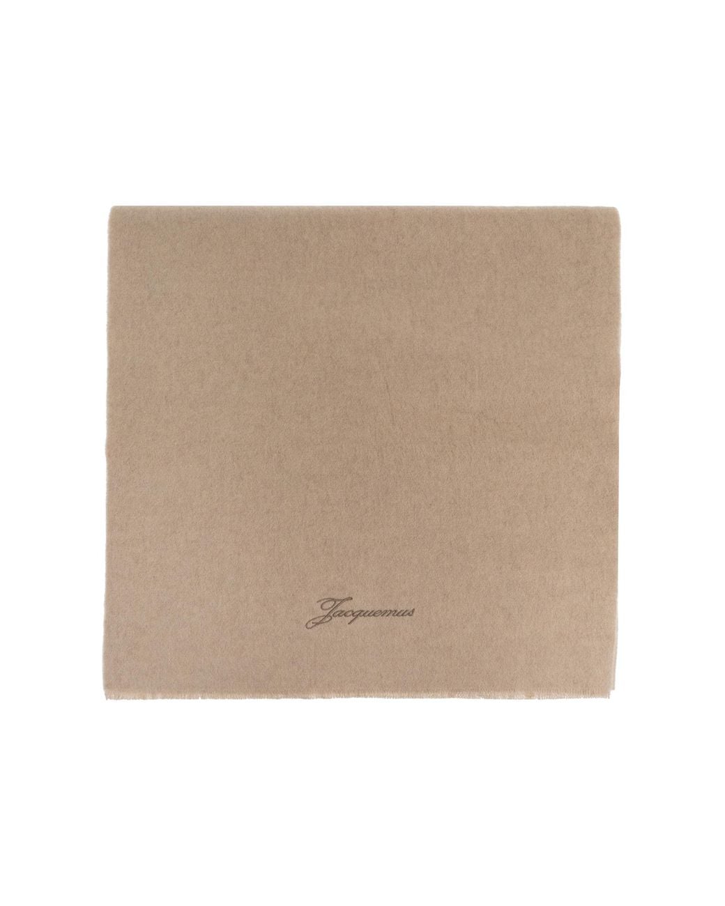 Jacquemus Natural Scarf With Logo