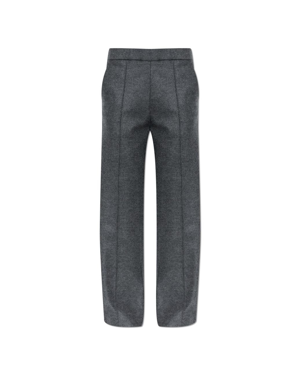 Jil Sander Black Wool Trousers With Stitched Seams On The Legs