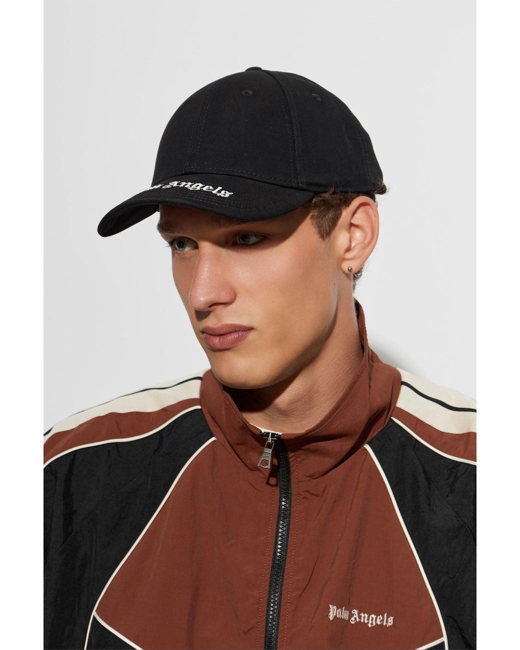 Palm Angels Black Baseball Cap for men