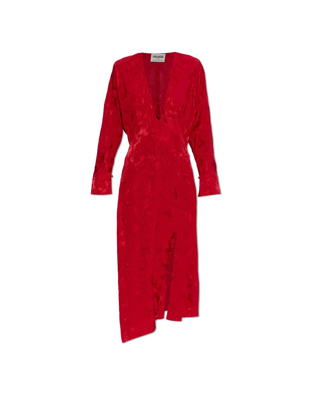 Zadig & Voltaire Red Silk Dress 'Rouna'