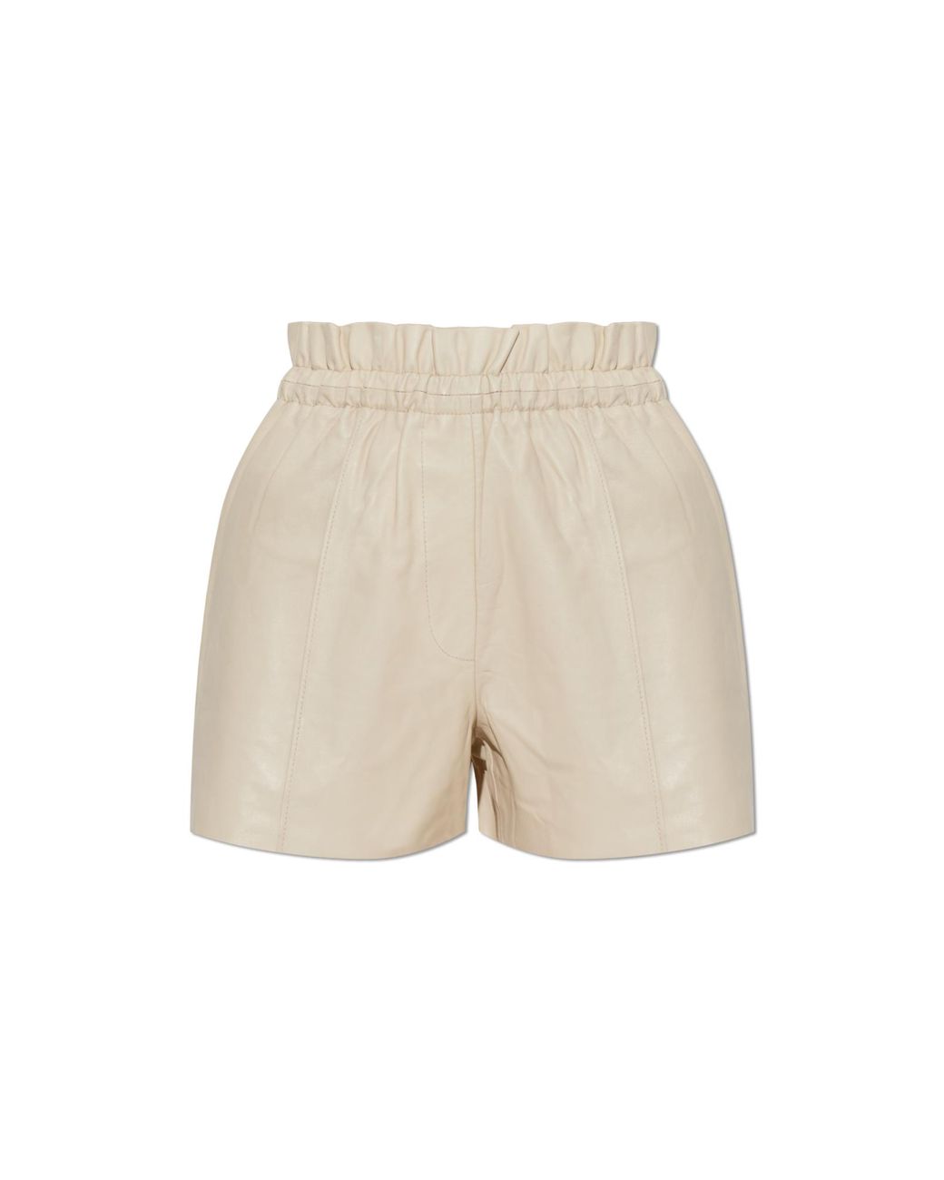 AllSaints Natural 'Fran' Leather Shorts