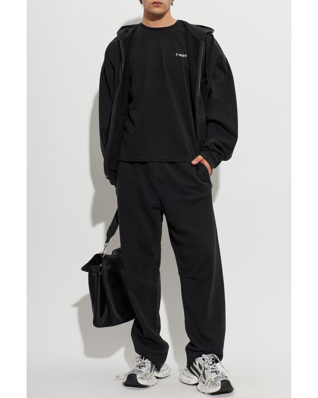 Vetements Black Cotton T-Shirt for men