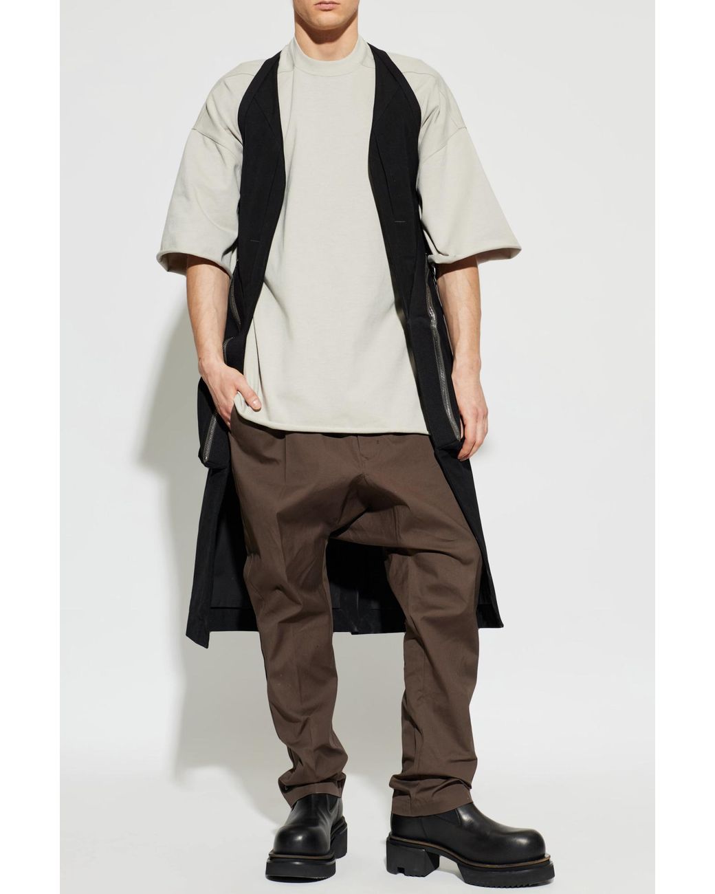Rick Owens Black Vest With Pockets for men