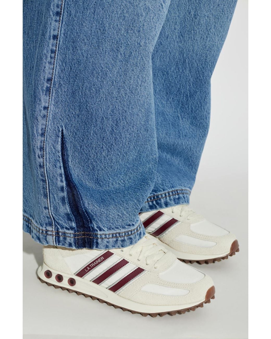 Adidas White Sports Shoes 'La Trainer Og'