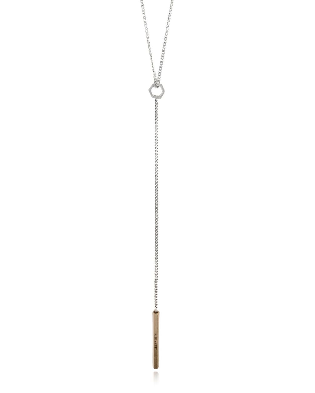 AllSaints Metallic Pendant Necklace