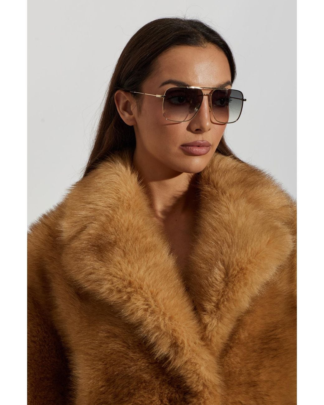 Victoria Beckham Metallic Geometric Sunglasses With Double Bridge And-Tone Metal Frame