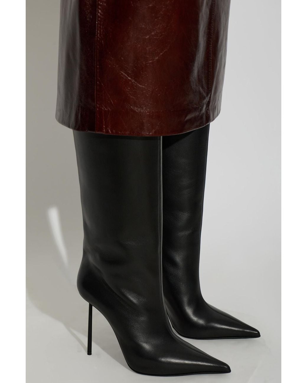 Le Silla Black Heeled Boots 'Futura'