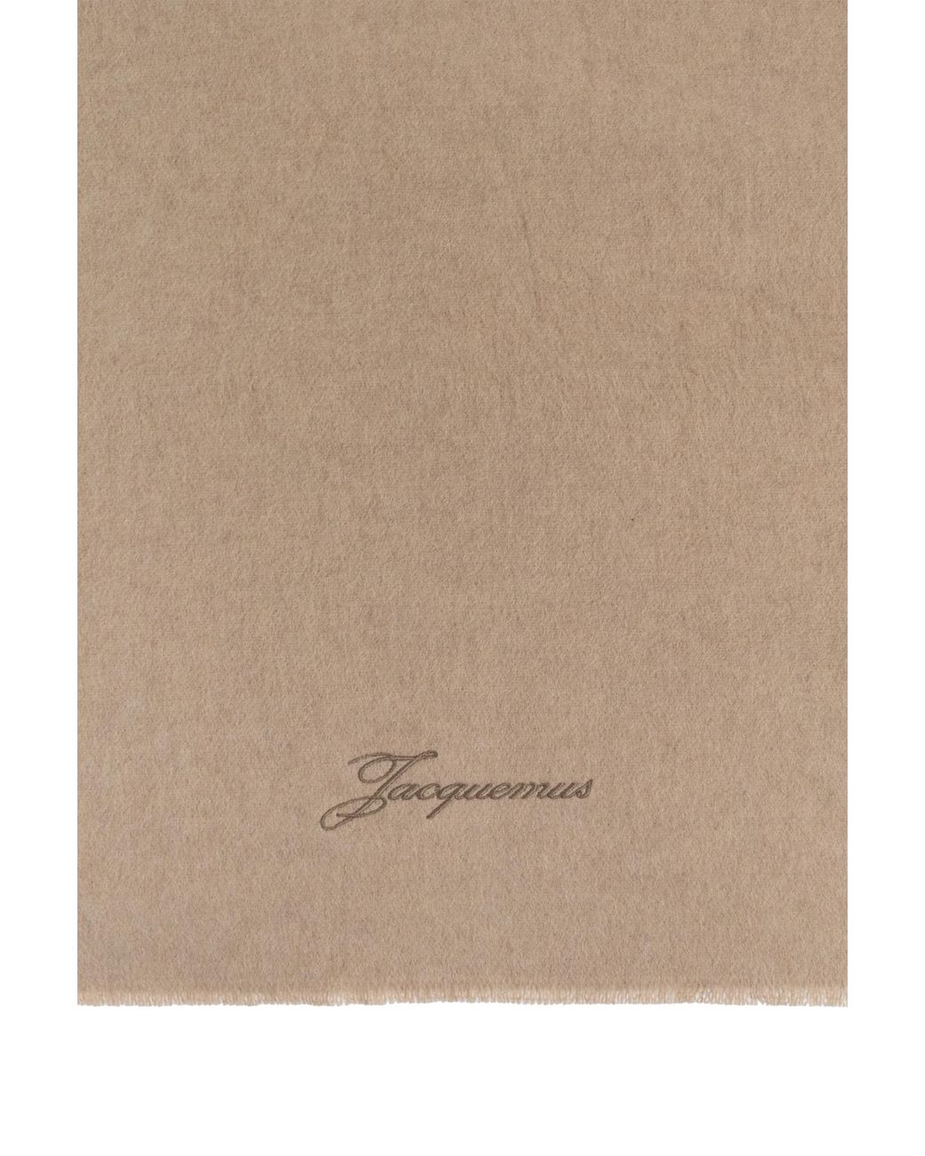 Jacquemus Natural Scarf With Logo