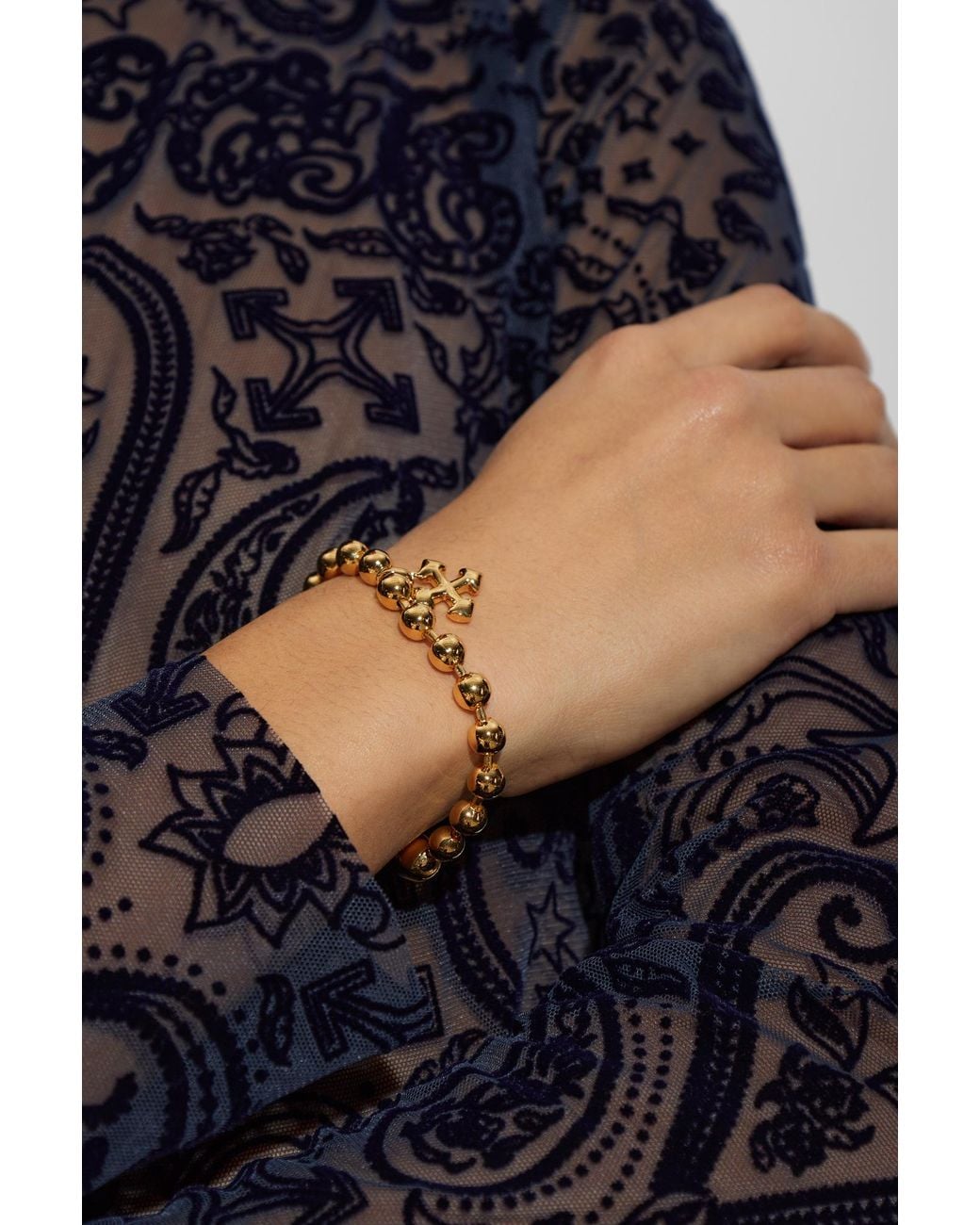Off-White c/o Virgil Abloh Metallic Brass Bracelet