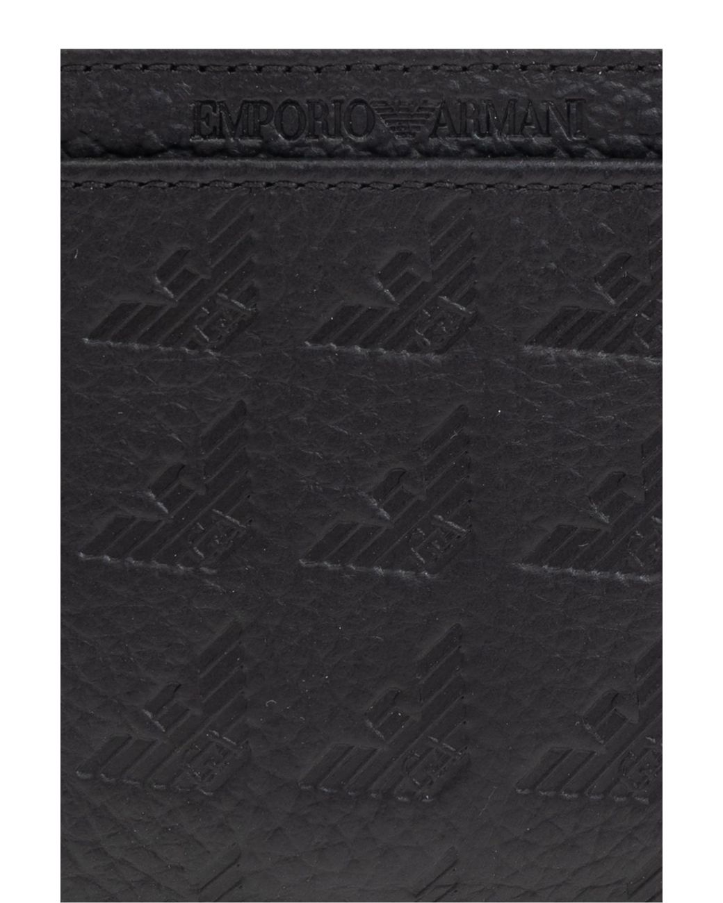 Emporio Armani Black Card Holder With Logo for men