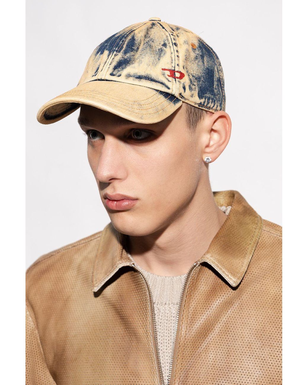 DIESEL 'c-sab' Baseball Cap in Natural | Lyst