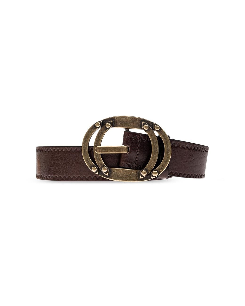 DSquared² Brown Leather Belt With Buckle for men
