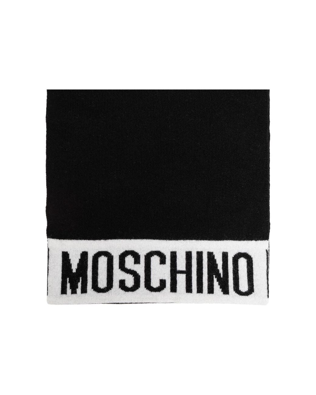 Moschino Black Scarf With Logo