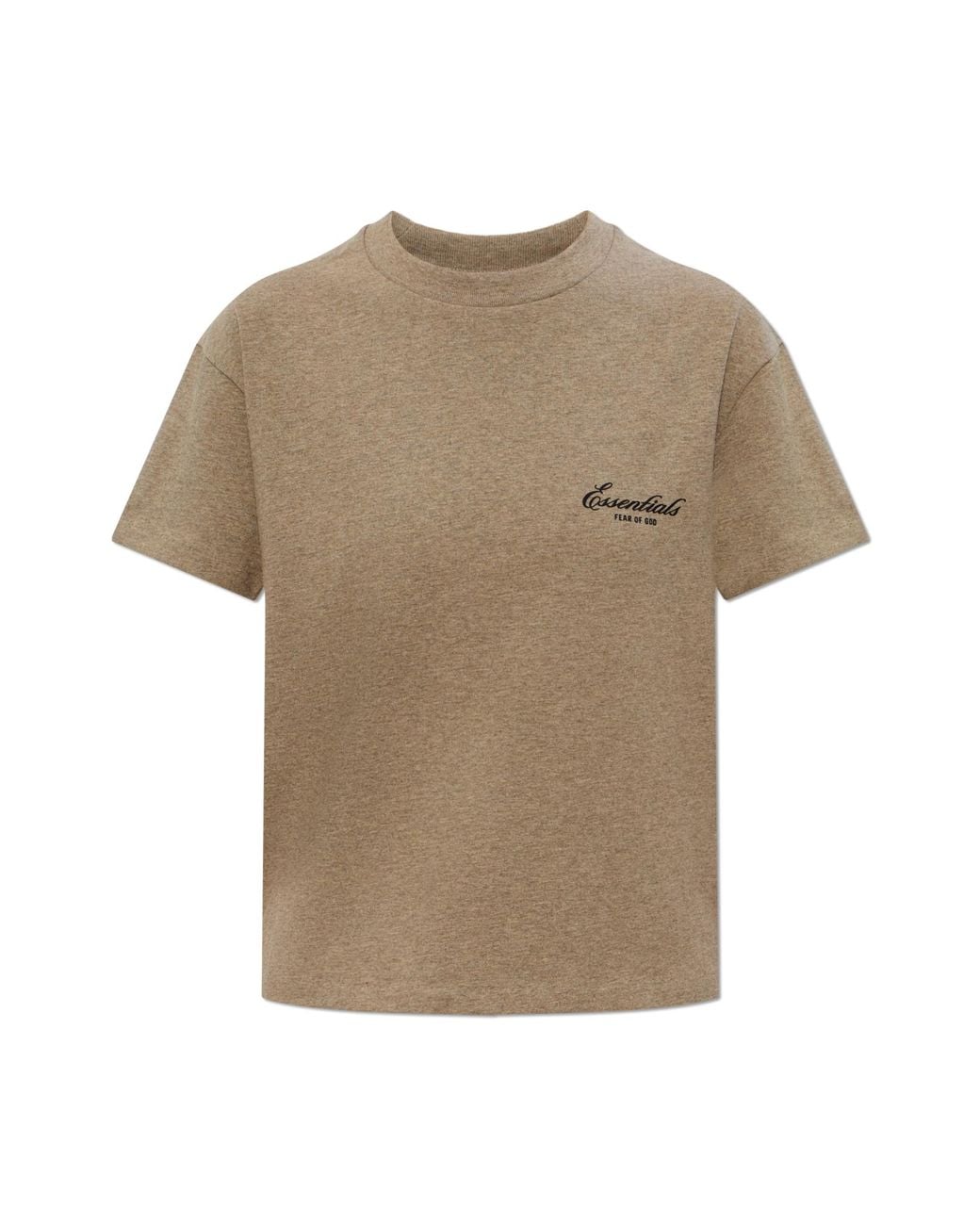 Fear Of God Natural T-Shirt With Embroidered Logo