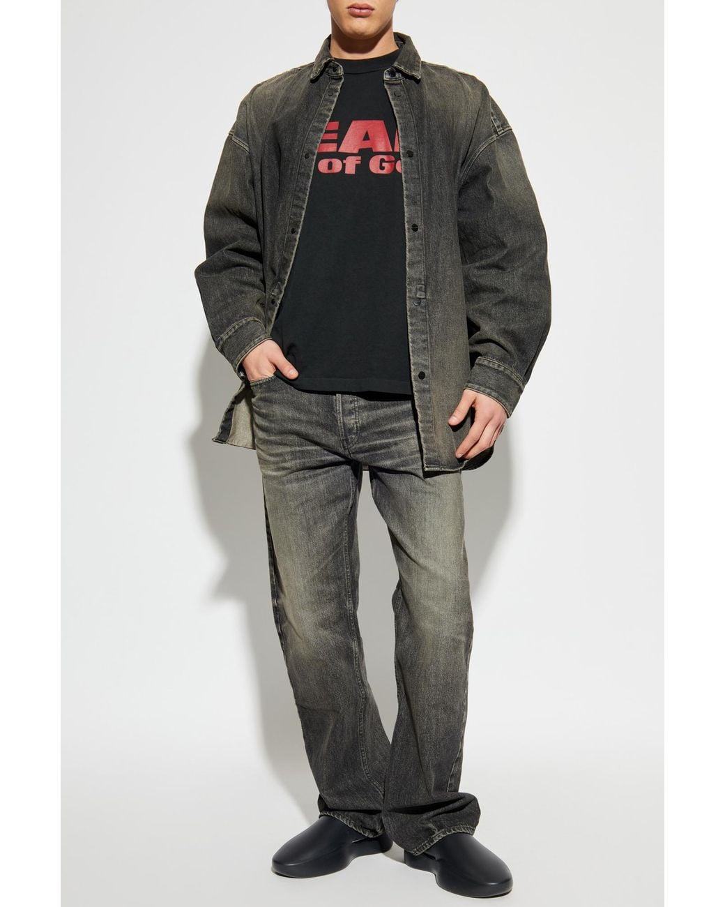 Fear Of God Gray Denim Jacket for men