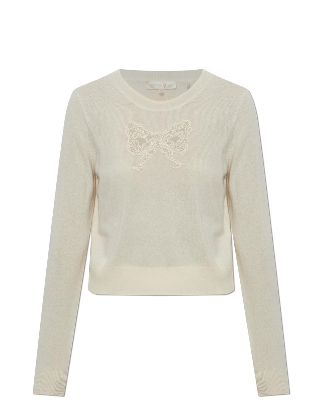 LoveShackFancy White 'Mingley' Sweater