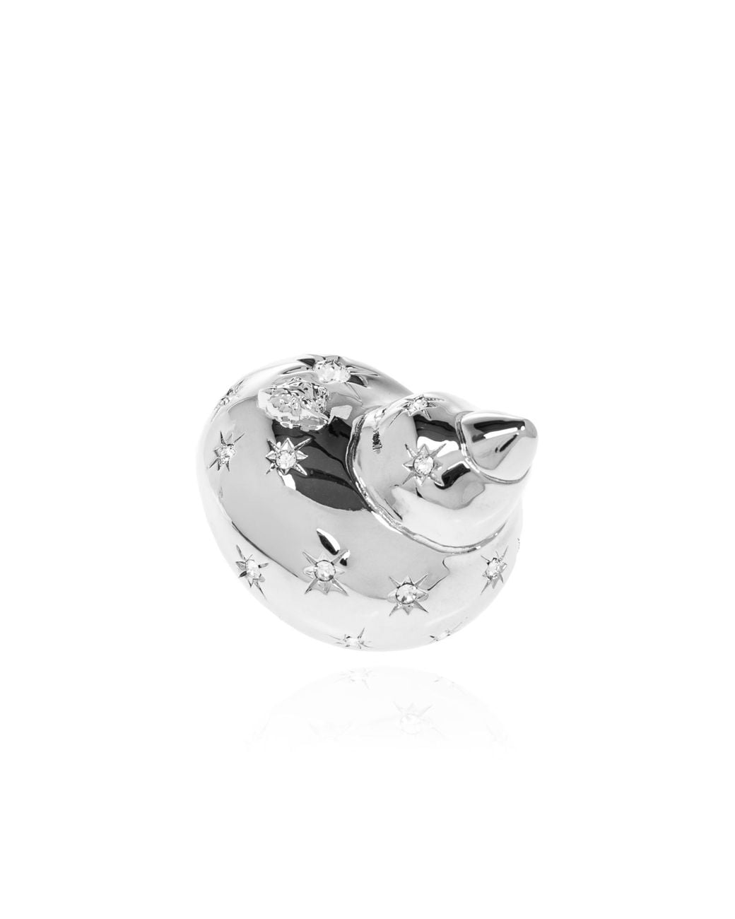 Versace White Ring With Shell Motif
